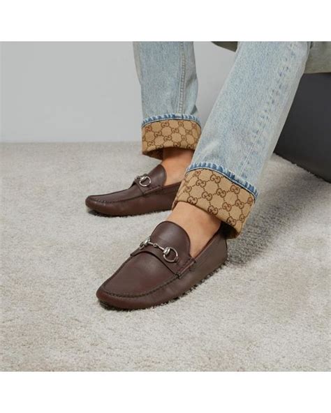 brown gucci drivers